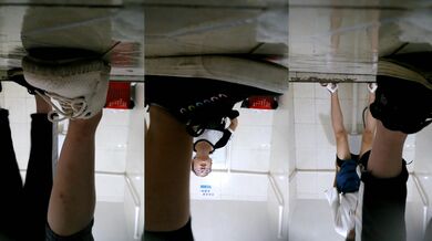 ⚫️⚫️贵在真实，学生公寓女厕，正面全景脸逼同框，偸拍形形色色各种类型妹子方便，高清无水印原版 (4)